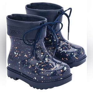 Mini Melissa kids water resistant rain comfy boot size 2 new
